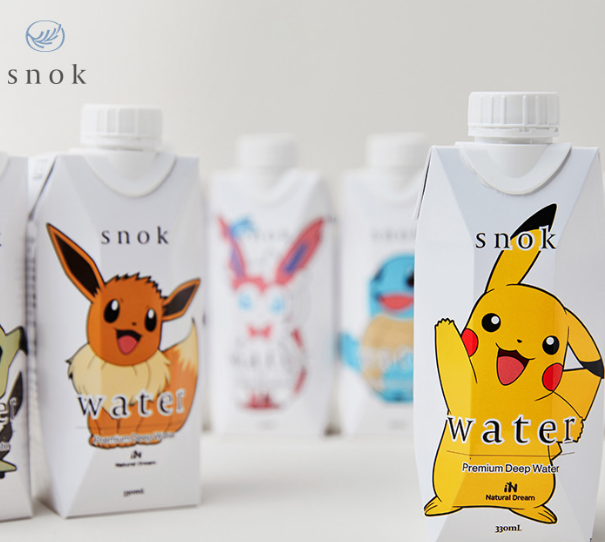 [1+1] 포켓몬 스녹워터 시리즈 1A 종이팩 해양심층수 330ml x 18개 | 데얼스 아웃도어 전문 플랫폼