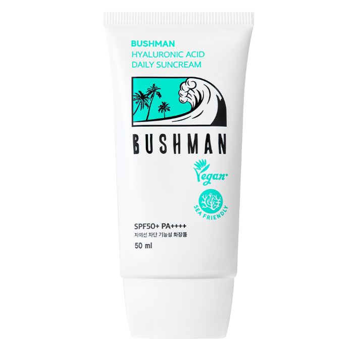 [1+1 할인] 부쉬맨 히알루론산 데일리 선크림 50ml SPF50+ PA++++ | 데얼스 아웃도어 전문 플랫폼