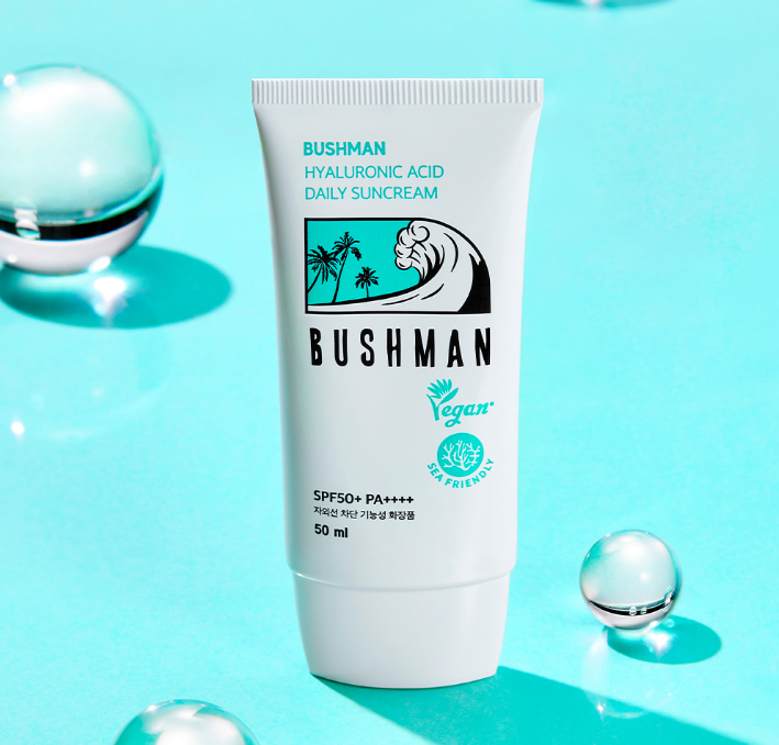 [1+1 할인] 부쉬맨 히알루론산 데일리 선크림 50ml SPF50+ PA++++ | 데얼스 아웃도어 전문 플랫폼