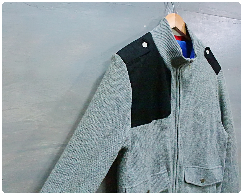 [100] 까스텔바작 골프 견장 방풍 울 니트 집업 가디건 | 데얼스 아웃도어 전문 플랫폼