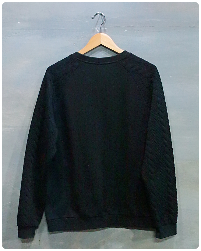 [100] 파사디 골프 케이블 니트 배색 빅로고 맨투맨 | 데얼스 아웃도어 전문 플랫폼