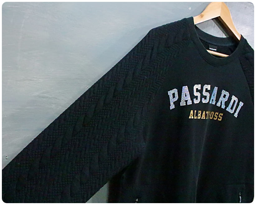 [100] 파사디 골프 케이블 니트 배색 빅로고 맨투맨 | 데얼스 아웃도어 전문 플랫폼