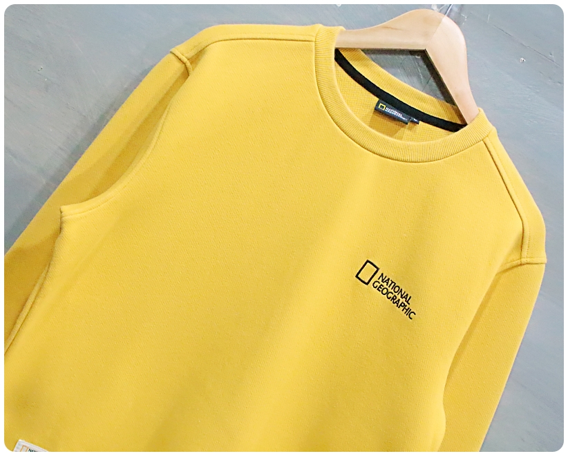 [M] 내셔널지오그래픽 폴하스 스몰 로고 기모 맨투맨 | 데얼스 아웃도어 전문 플랫폼