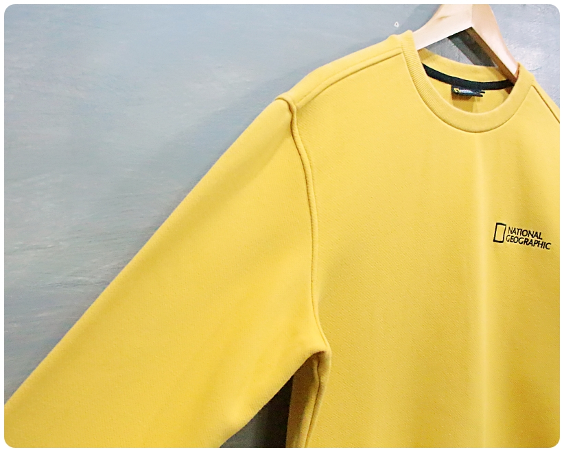 [M] 내셔널지오그래픽 폴하스 스몰 로고 기모 맨투맨 | 데얼스 아웃도어 전문 플랫폼