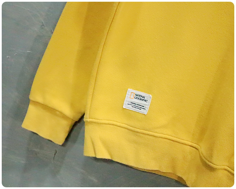[M] 내셔널지오그래픽 폴하스 스몰 로고 기모 맨투맨 | 데얼스 아웃도어 전문 플랫폼
