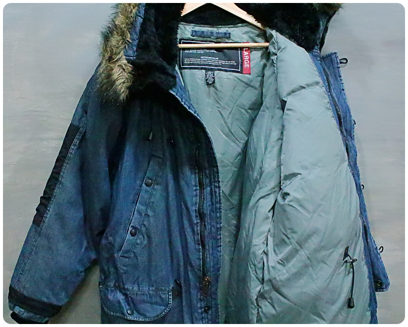 [L] 폴로 진스 랄프로렌 N-3B 데님 덕다운 패딩 파카 | 데얼스 아웃도어 전문 플랫폼