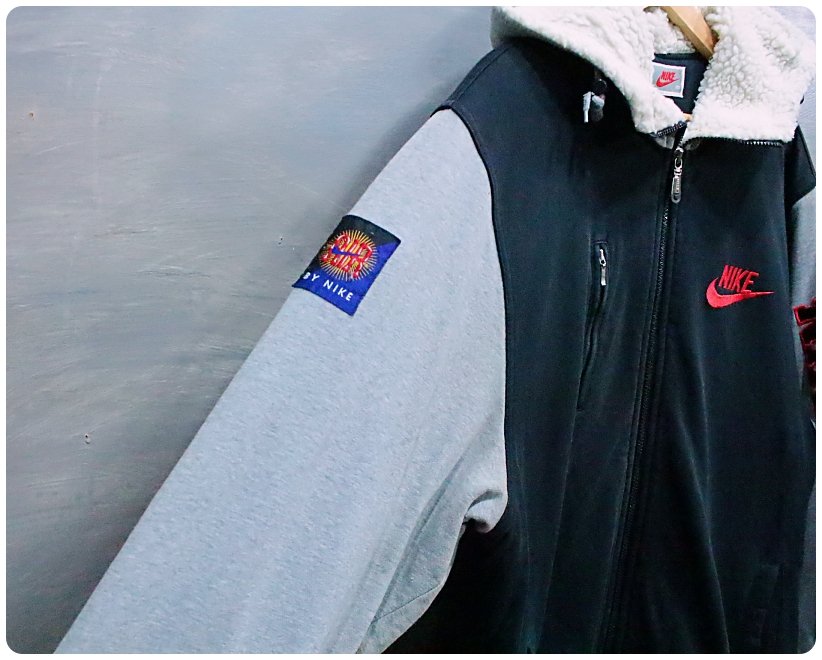 [105] 90s 나이키 에어 올드스쿨 양털 롱 후드집업 점퍼 | 데얼스 아웃도어 전문 플랫폼