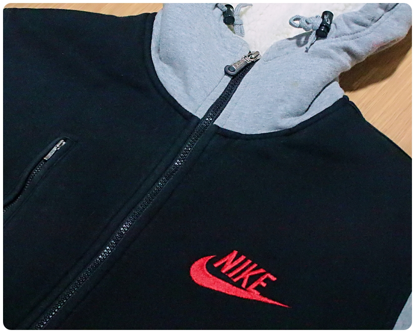 [105] 90s 나이키 에어 올드스쿨 양털 롱 후드집업 점퍼 | 데얼스 아웃도어 전문 플랫폼