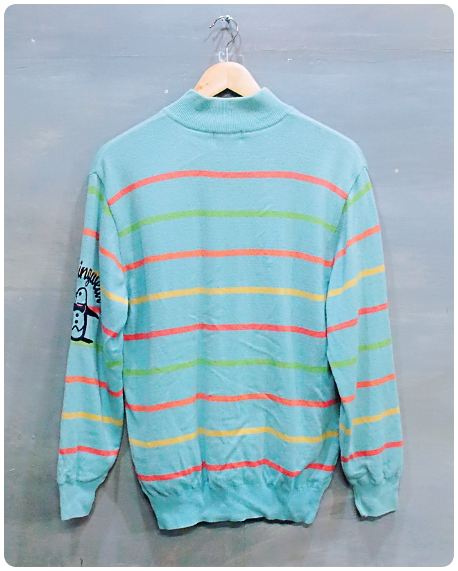 [M] 먼싱웨어 골프 로고 스트라이프 반집업 울 니트 | 데얼스 아웃도어 전문 플랫폼