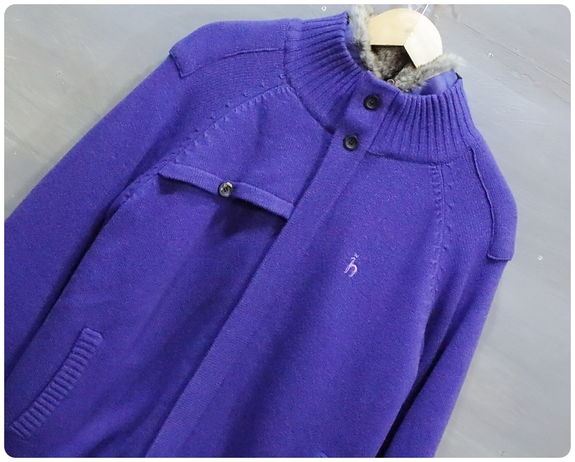 [100] 00s 헤지스 토끼털 패딩 헤비울 니트 집업 가디건 | 데얼스 아웃도어 전문 플랫폼