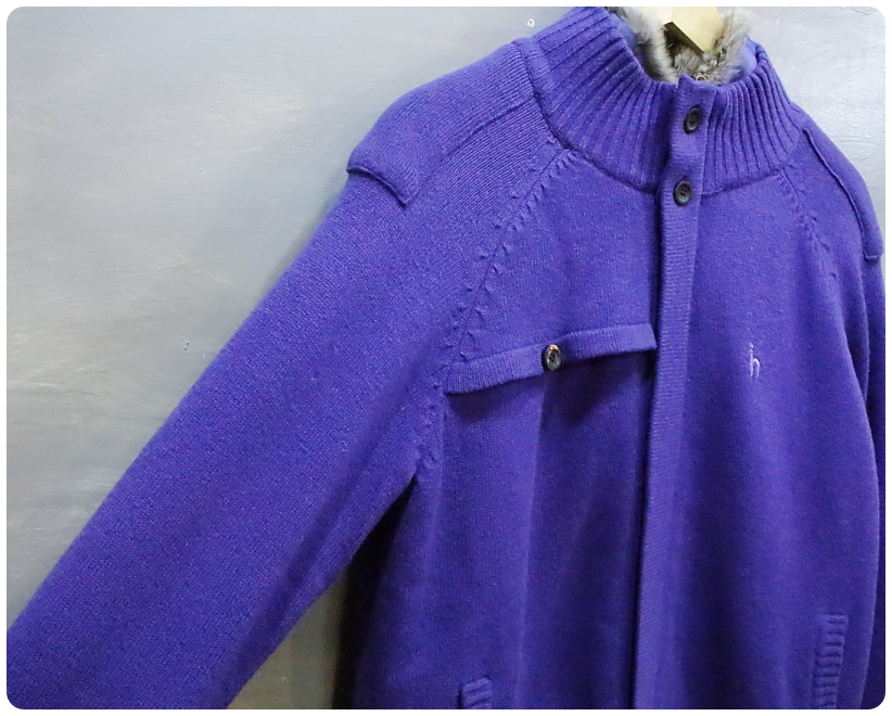 [100] 00s 헤지스 토끼털 패딩 헤비울 니트 집업 가디건 | 데얼스 아웃도어 전문 플랫폼