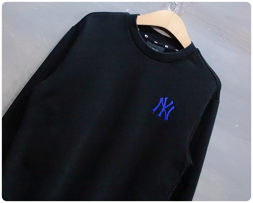 [XS] MLB 뉴욕양키스 자수로고 오버핏 기모 맨투맨 | 데얼스 아웃도어 전문 플랫폼