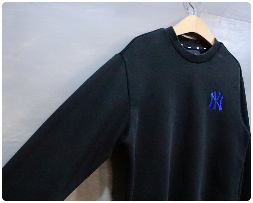 [XS] MLB 뉴욕양키스 자수로고 오버핏 기모 맨투맨 | 데얼스 아웃도어 전문 플랫폼