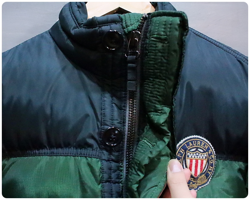 [L] 90s 폴로진스 랄프로렌 성조기 덕다운 패딩 점퍼 | 데얼스 아웃도어 전문 플랫폼