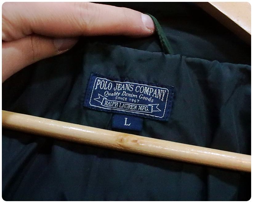 [L] 90s 폴로진스 랄프로렌 성조기 덕다운 패딩 점퍼 | 데얼스 아웃도어 전문 플랫폼