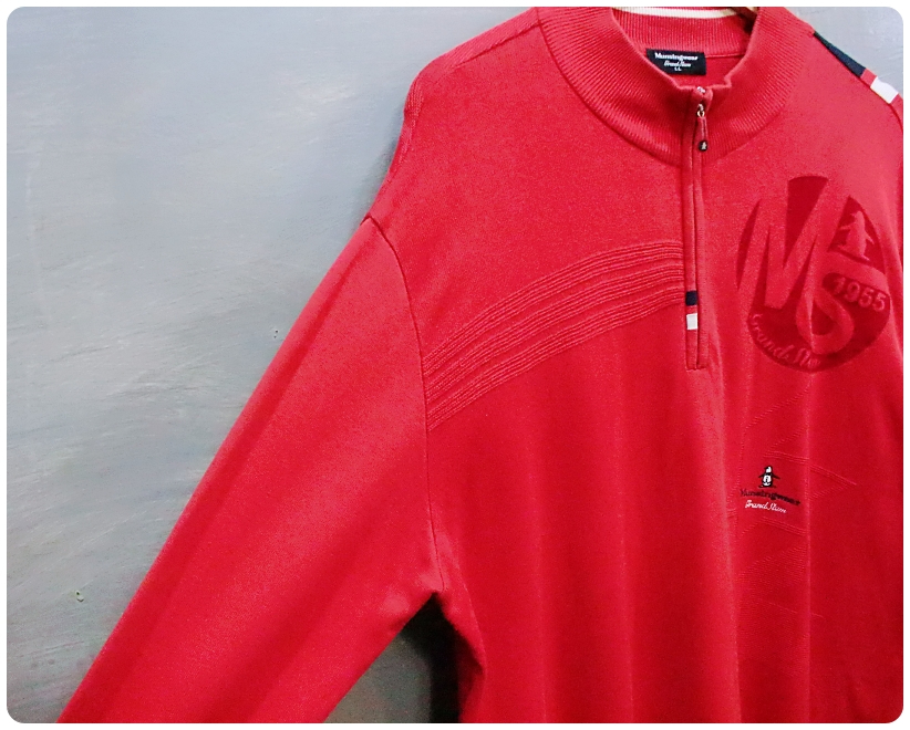 [XL] 먼싱웨어 그랜드슬램 빅로고 반집업 니트 | 데얼스 아웃도어 전문 플랫폼