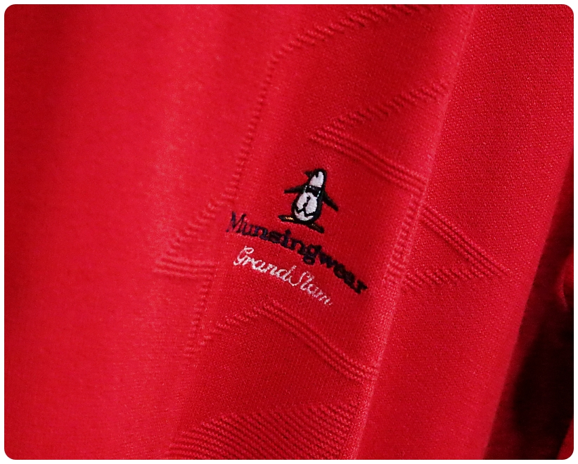 [XL] 먼싱웨어 그랜드슬램 빅로고 반집업 니트 | 데얼스 아웃도어 전문 플랫폼