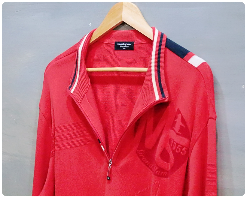 [XL] 먼싱웨어 그랜드슬램 빅로고 반집업 니트 | 데얼스 아웃도어 전문 플랫폼