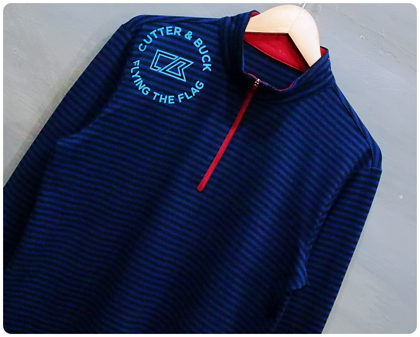 [100] 커터앤벅 스트라이프 스판 반집업 티셔츠 | 데얼스 아웃도어 전문 플랫폼