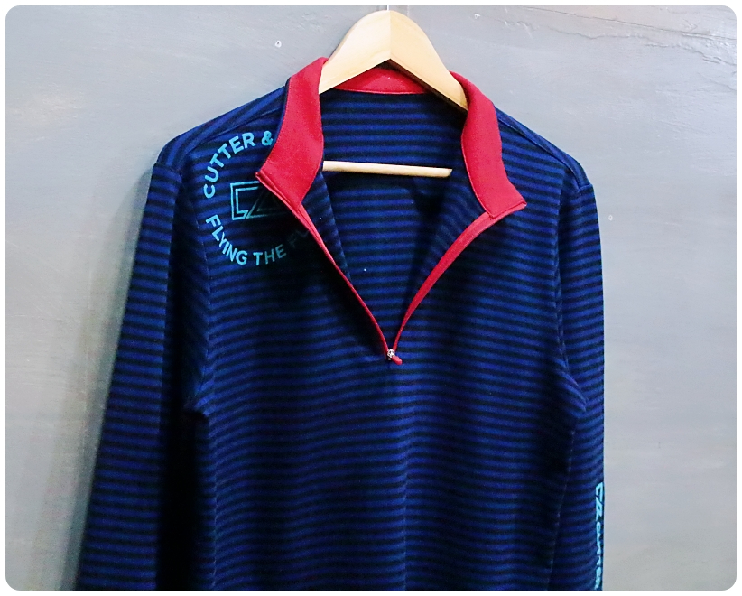 [100] 커터앤벅 스트라이프 스판 반집업 티셔츠 | 데얼스 아웃도어 전문 플랫폼