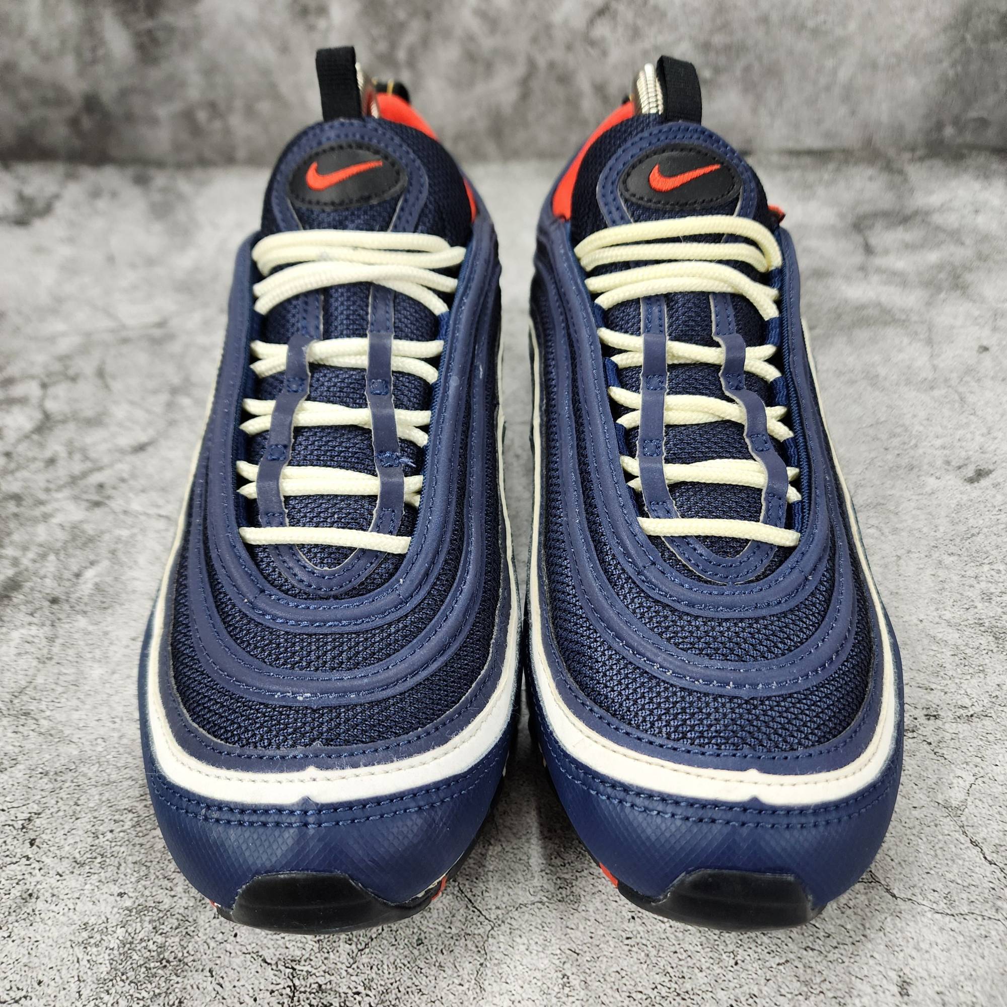 더블식스(정품)나이키 에어맥스97 미드나잇네이비 하바네로 레드 280 | 데얼스 아웃도어 전문 플랫폼