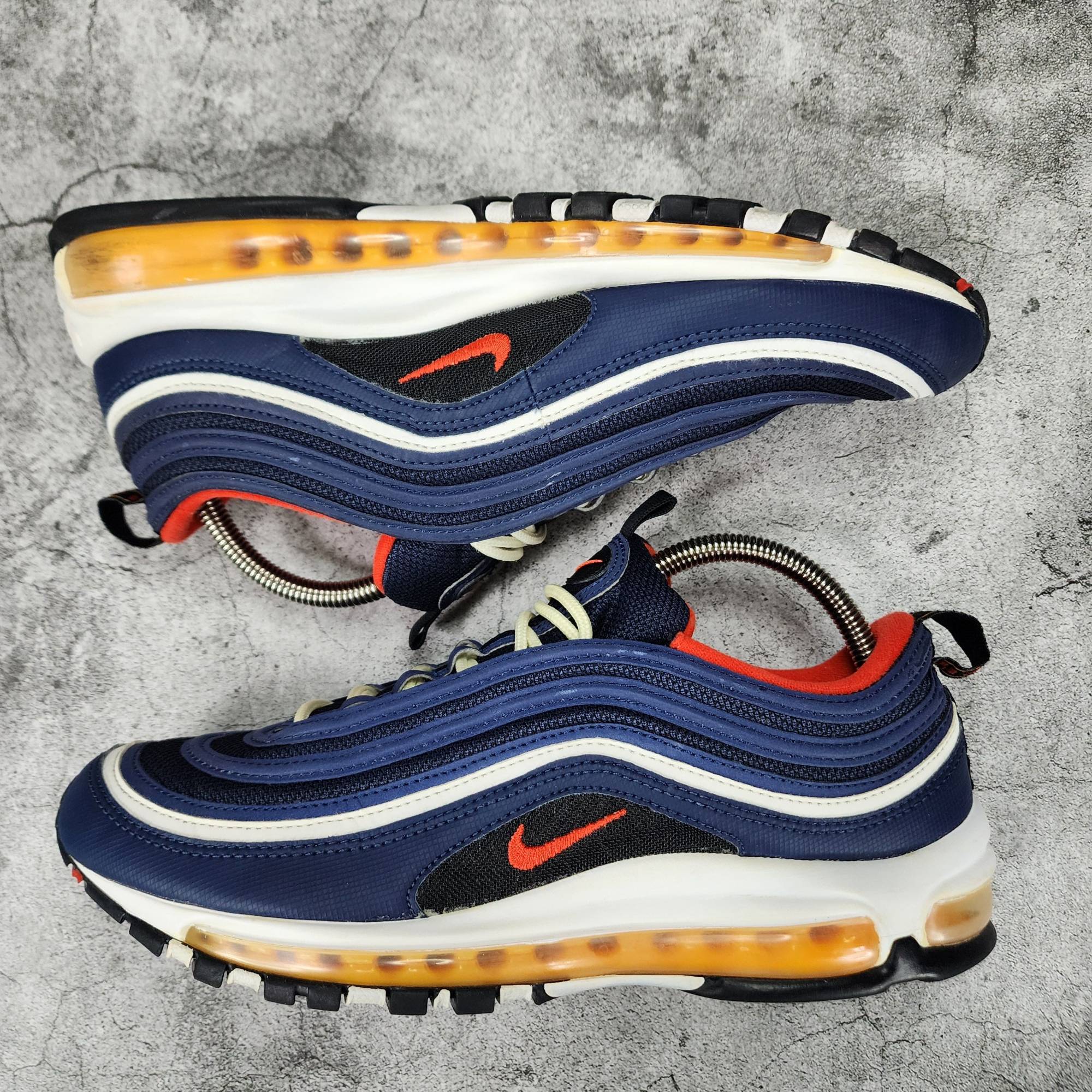 더블식스(정품)나이키 에어맥스97 미드나잇네이비 하바네로 레드 280 | 데얼스 아웃도어 전문 플랫폼