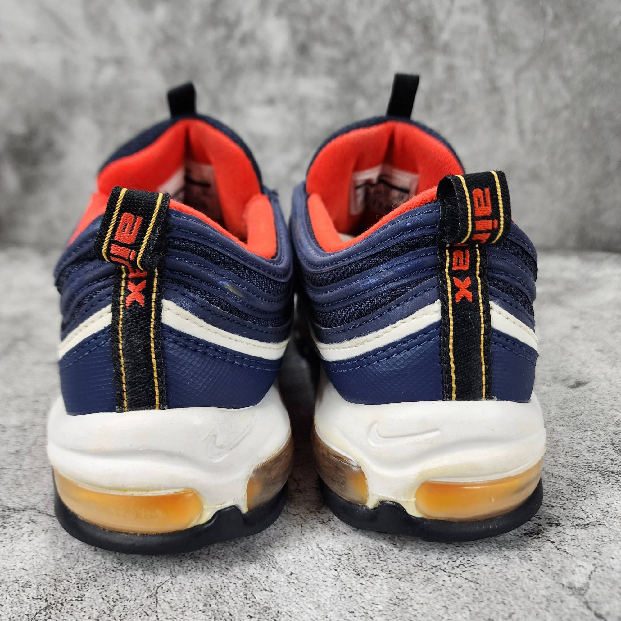 더블식스(정품)나이키 에어맥스97 미드나잇네이비 하바네로 레드 280 | 데얼스 아웃도어 전문 플랫폼