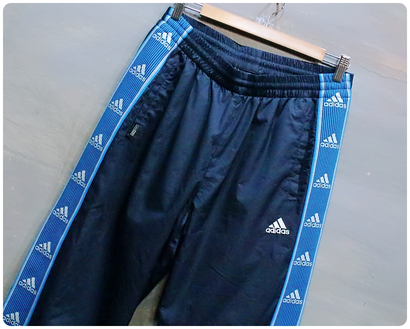[L] 00s 아디다스 사이드 로고 테이핑 패디드 트랙 팬츠 | 데얼스 아웃도어 전문 플랫폼