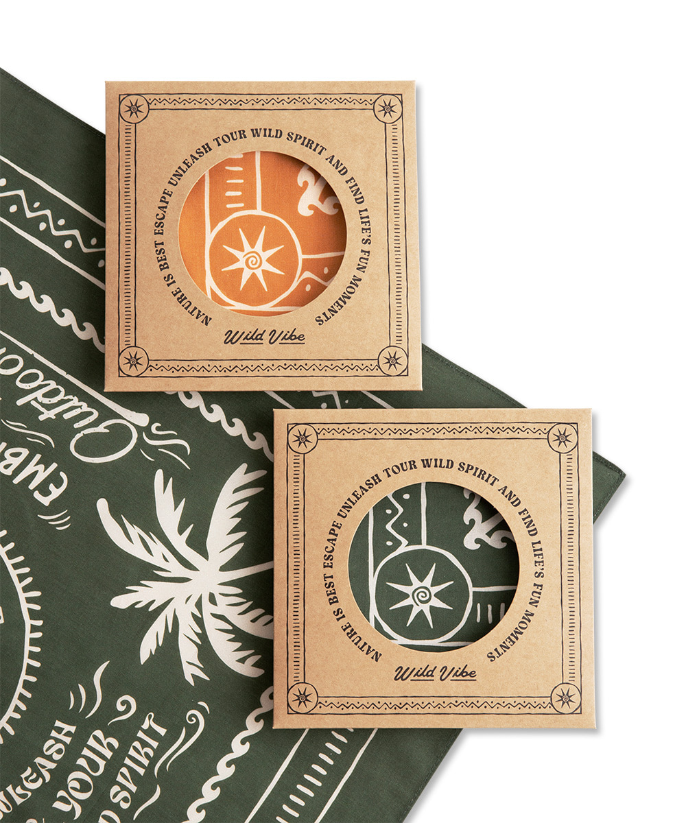 와일드바이브 반다나_Bandana (Khaki l Orange) | 데얼스 아웃도어 전문 플랫폼