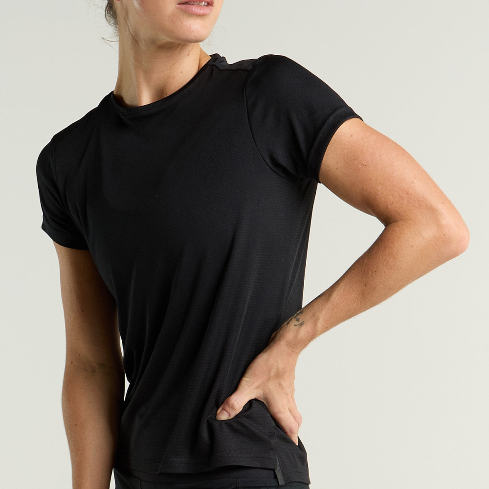 블랙쉽 드라이 반팔 티 블랙 리플렉티브 여성 | 데얼스 아웃도어 전문 플랫폼