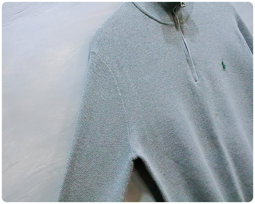 [M] 폴로 랄프로렌 피마코튼 반집업 니트 | 데얼스 아웃도어 전문 플랫폼