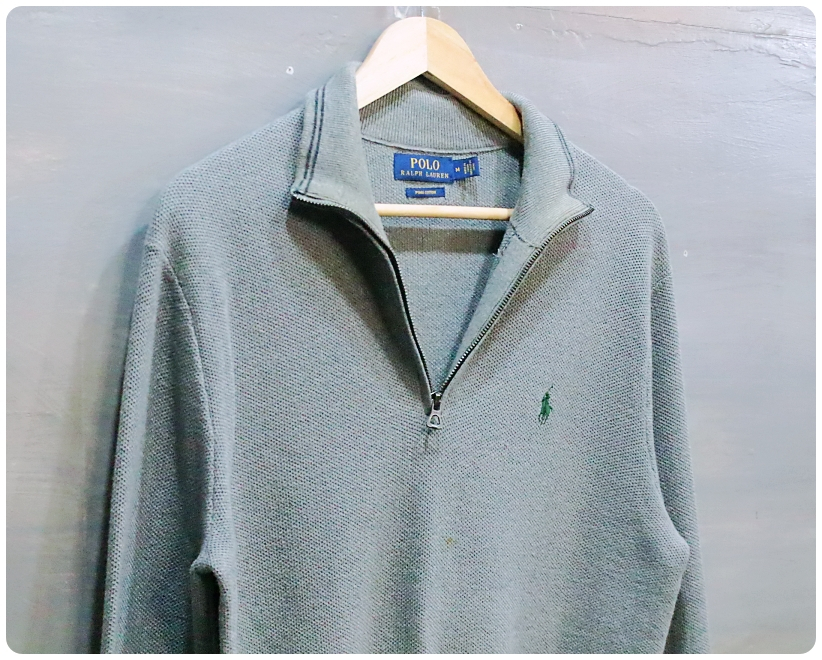 [M] 폴로 랄프로렌 피마코튼 반집업 니트 | 데얼스 아웃도어 전문 플랫폼