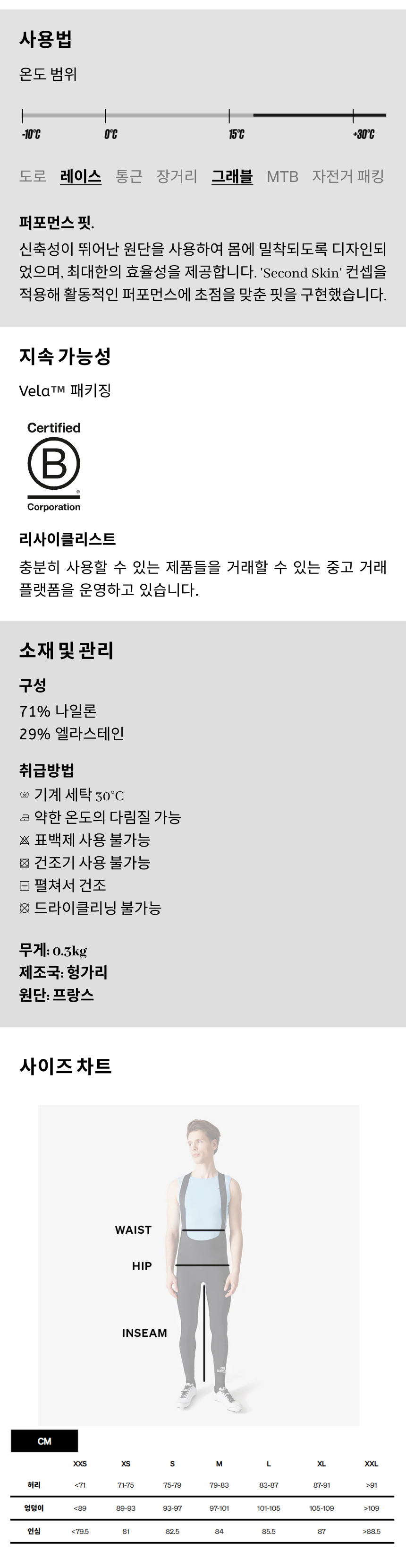 카페 드 사이클리스트 빅투아르 레이스 빕숏 네이비 남성
