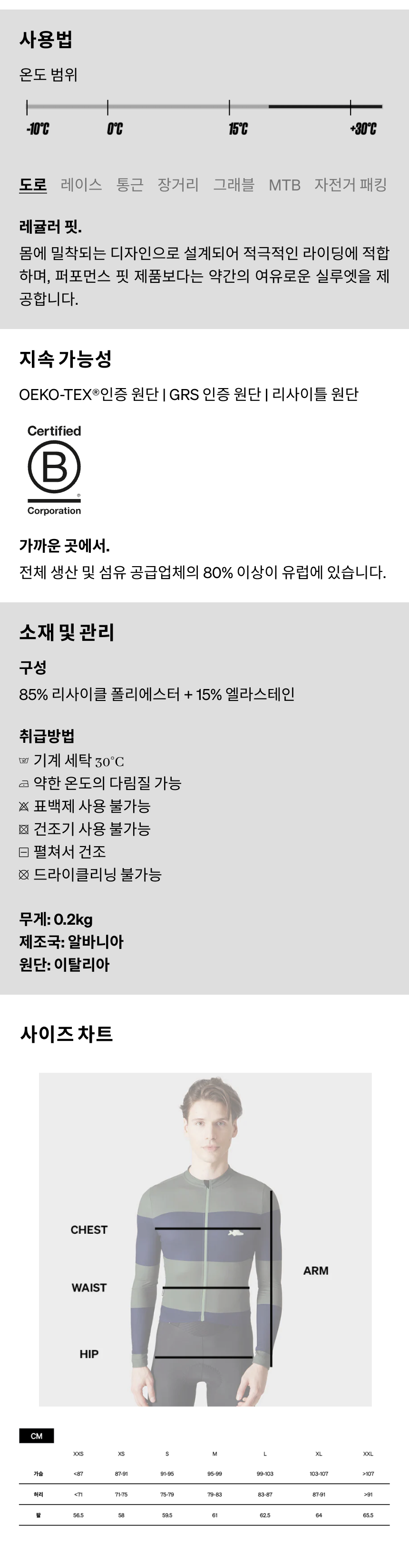 카페 드 사이클리스트 플로레뜨 클래식 반팔 져지 딥워터 남성