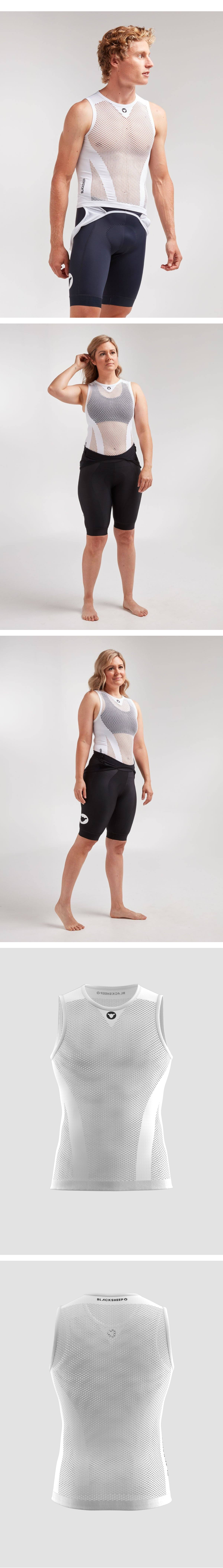 블랙쉽 에센셜 3D 니트 베이스레이어 화이트 공용