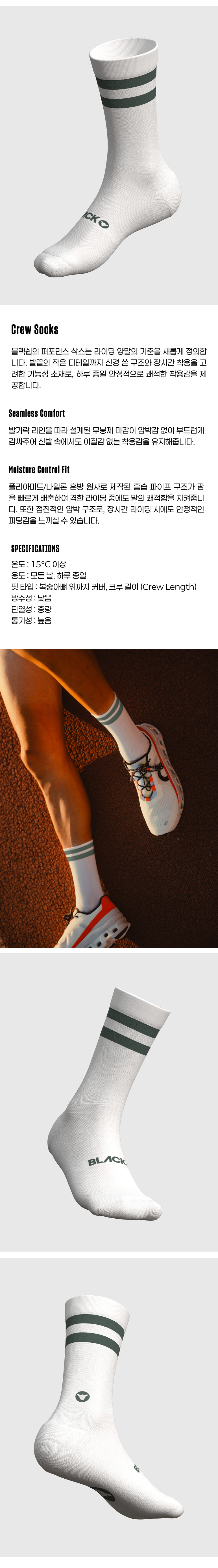 블랙쉽 크루 삭스 클래식 서프 스트라이프 공용