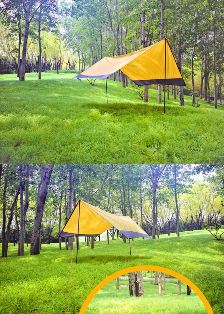 캠핑 타프 400×365CM UV코팅 내수압 1500 자외선차단 테프론 발수가공 넓고 시원한 그늘막 핵사타프 넉넉한 싸이즈새제품  | 데얼스 아웃도어 전문 플랫폼