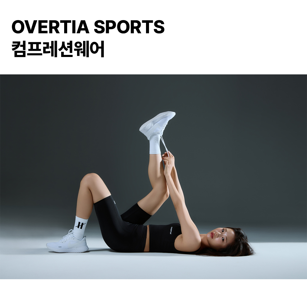 오버셔 스포츠 여성 하이라이즈 3부 레깅스 (6in)