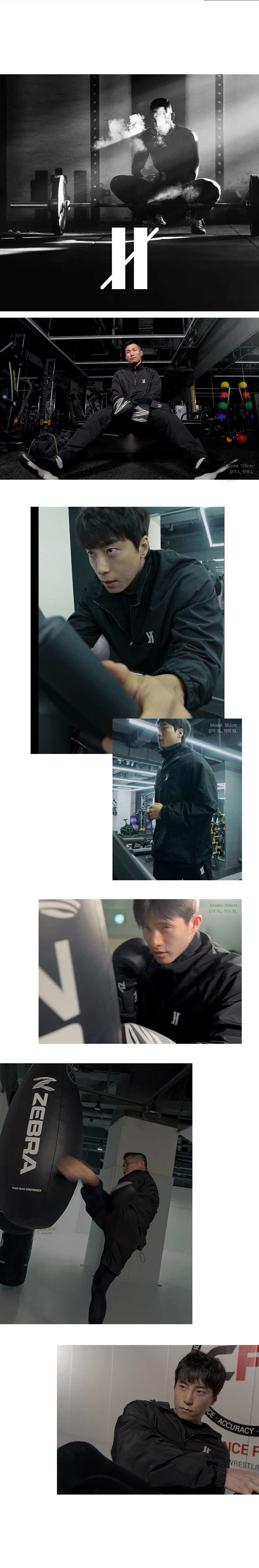 오버셔 스포츠 클래식 트레이닝 아노락 바람막이 상의