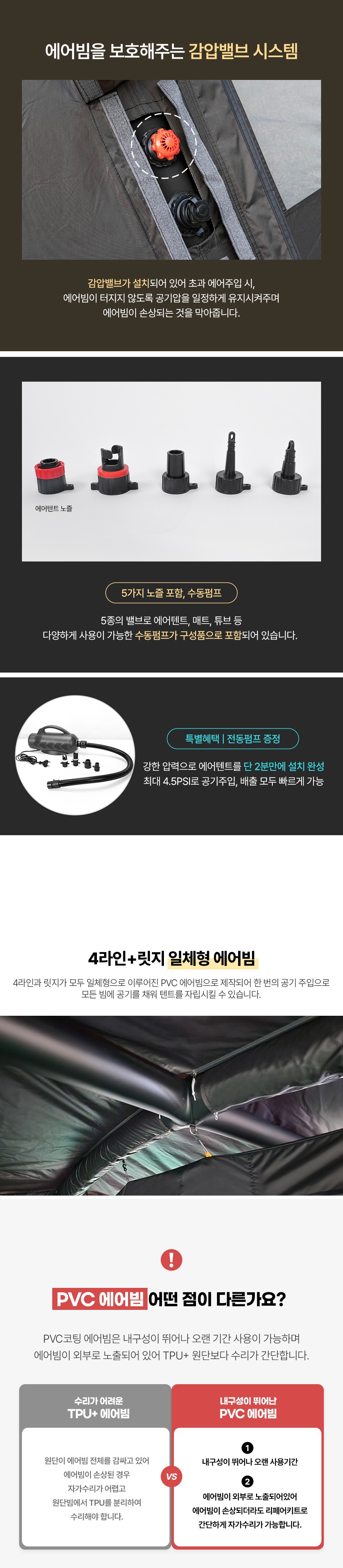 [스노우라인] 새턴 에어텐트
