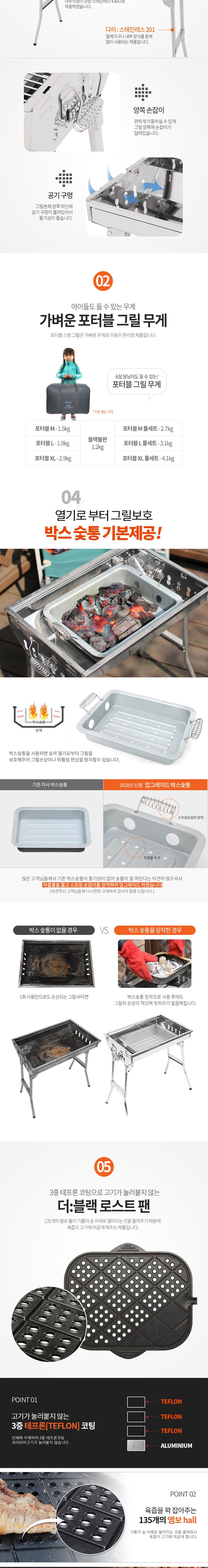 [꾸버스] 포터블 바베큐그릴XL 풀세트 (불판포함)