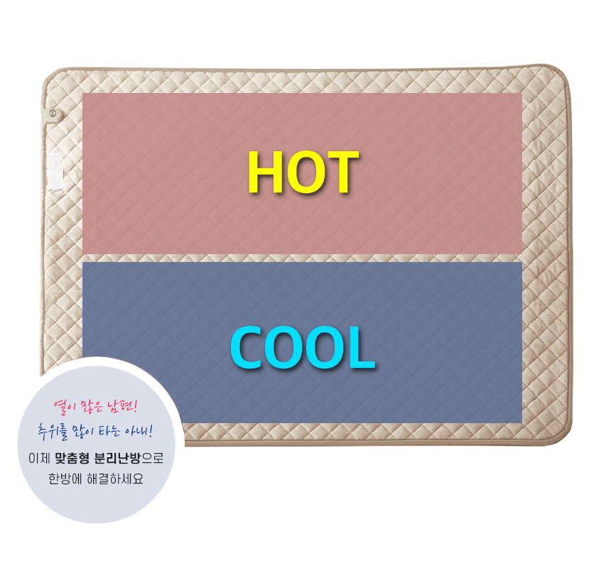 [캠핑덕] EMF 탄소 카본 전기매트 전기장판 라인패턴 분리난방 150X200