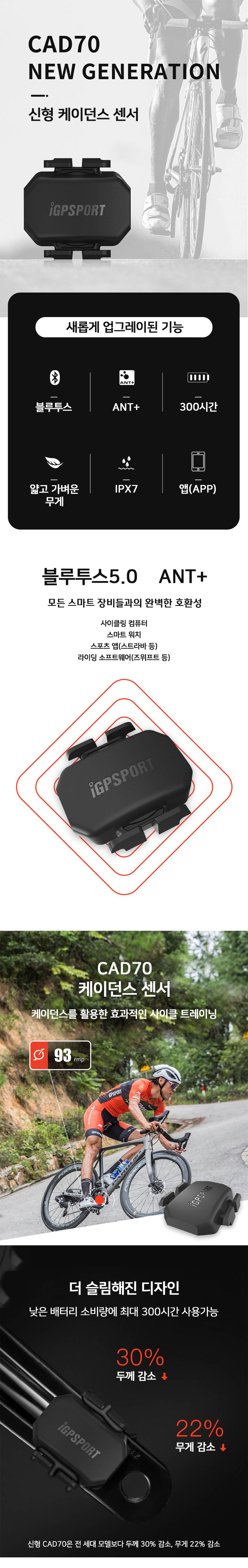 iGPSPORT 케이던스 센서 CAD70