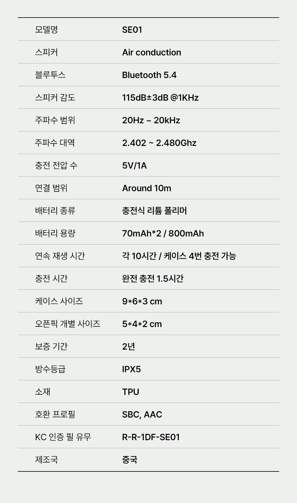 [1+1] [사운드본] 골전도 블루투스 이어폰 오픈형 무선 에어전도 스포츠 핸즈프리 SE01