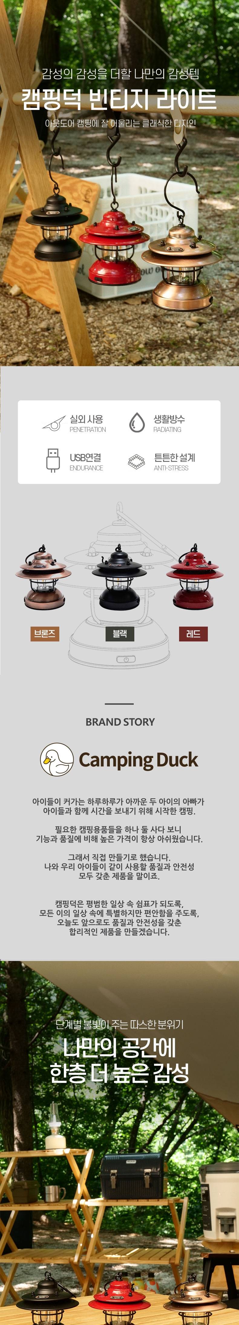 [캠핑덕] 빈티지 라이트 LED랜턴