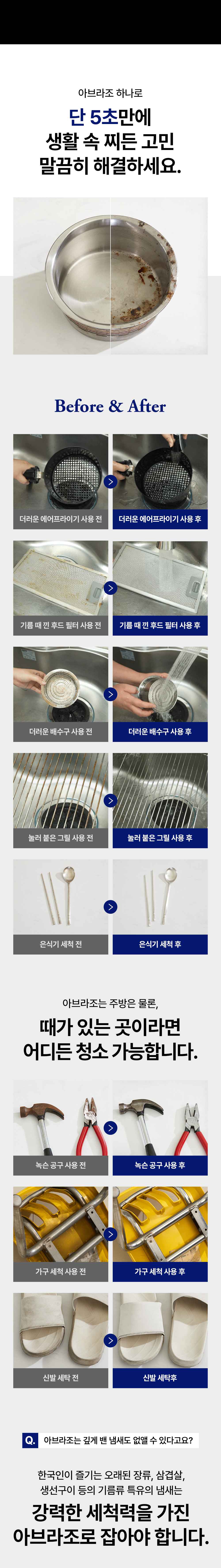 아브라조 독일 넘버1 스틸울 수세미 멀티클린징패드