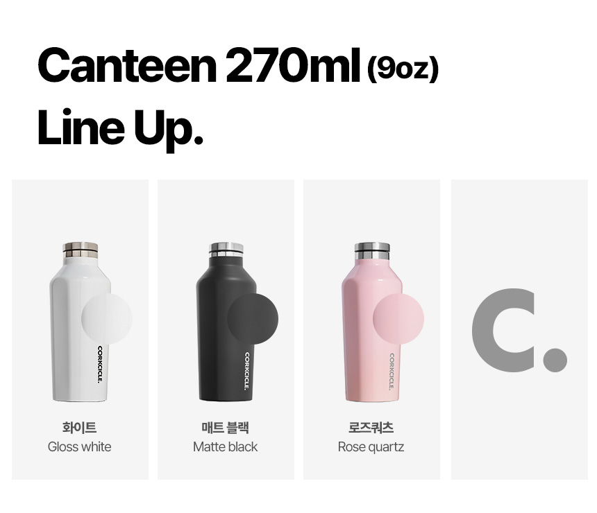 콕시클 캔틴 보온병 270ml 밀폐 텀블러 스텐 진공 물병 물통 보냉병 미니 휴대용