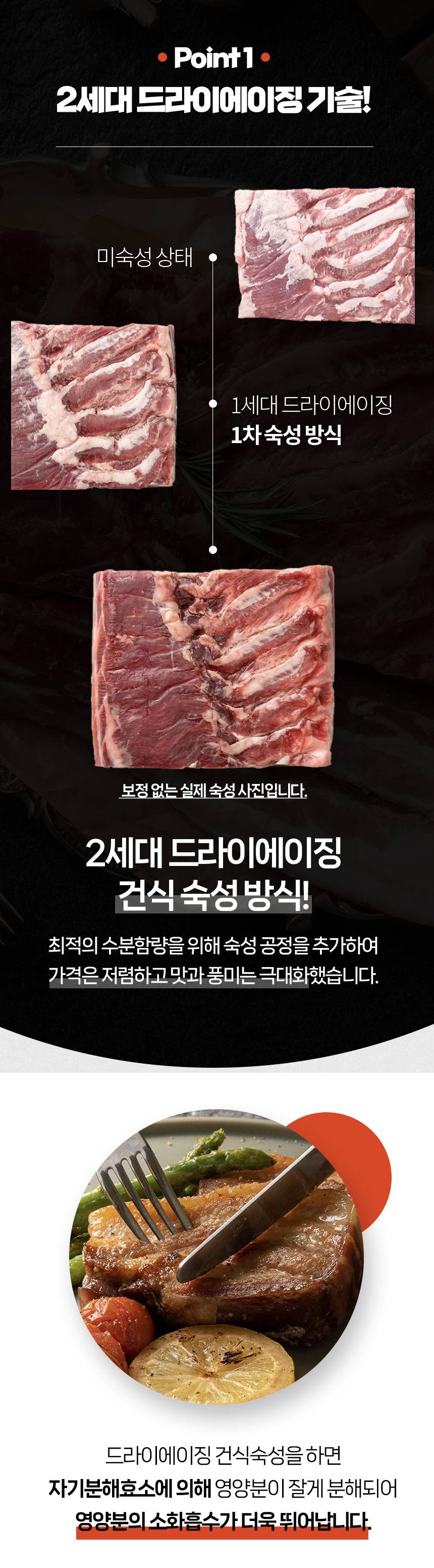 특허 드라이에이징 숙성의달인 목살 스테이크 300g