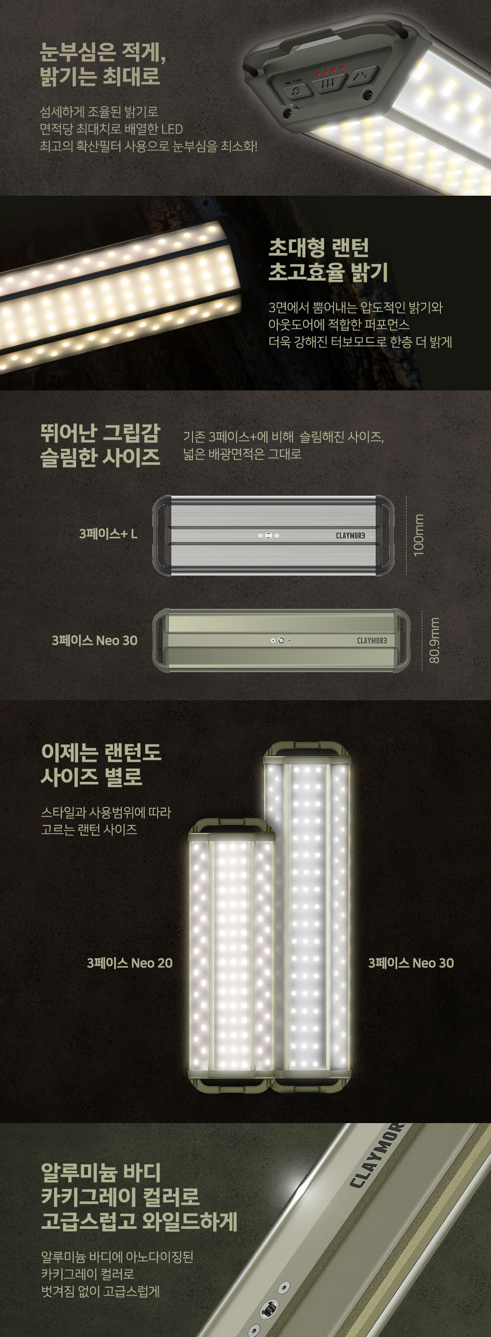 크레모아 3페이스 네오 LED 캠핑랜턴 조명