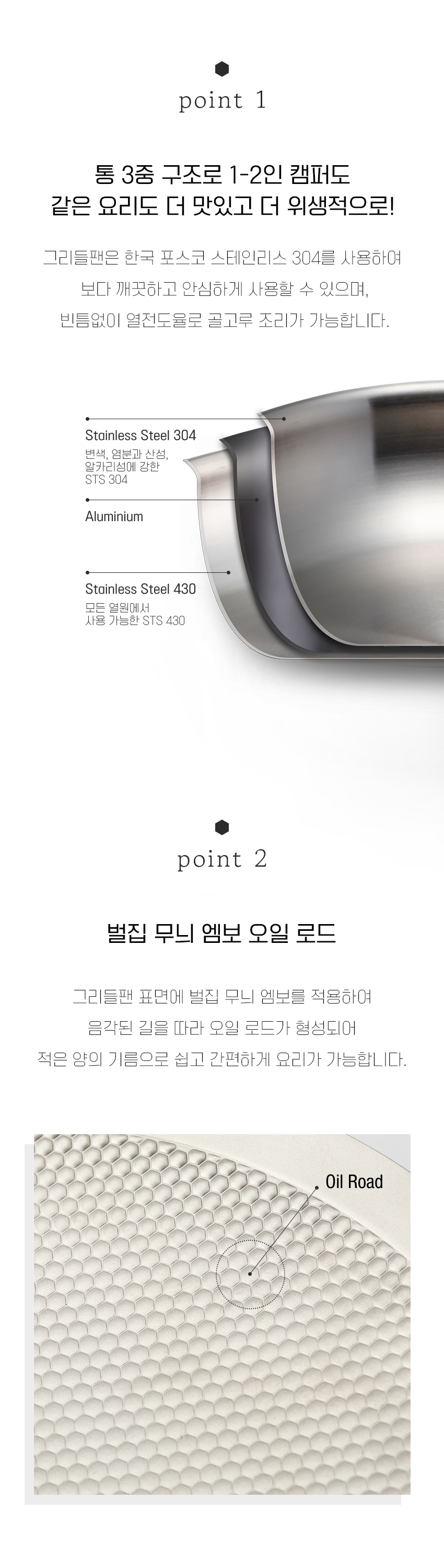 벨락 통3중 스텐 원형 그리들 팬 30cm 세트 (가방 전용솔 포함) 바베큐 불판